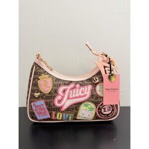 NWT Juicy Couture Run The World Shoulder Bag - Taupe / Dark Brown
